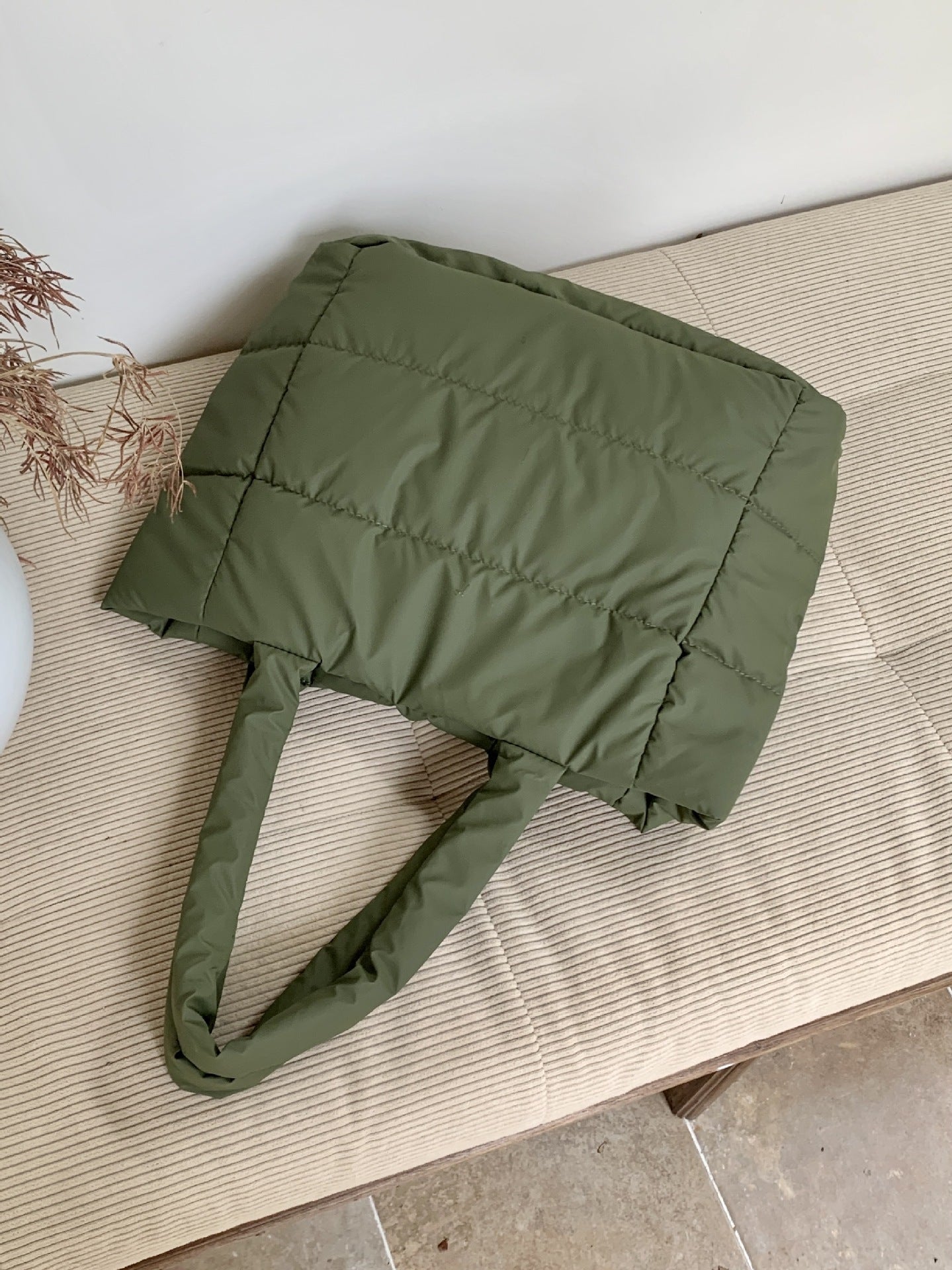 Soft Cotton-filled Tote Bag Portable Shoulder - interior