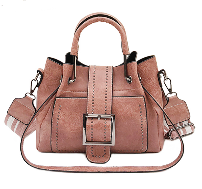 Leather Bucket Shoulder Bag
