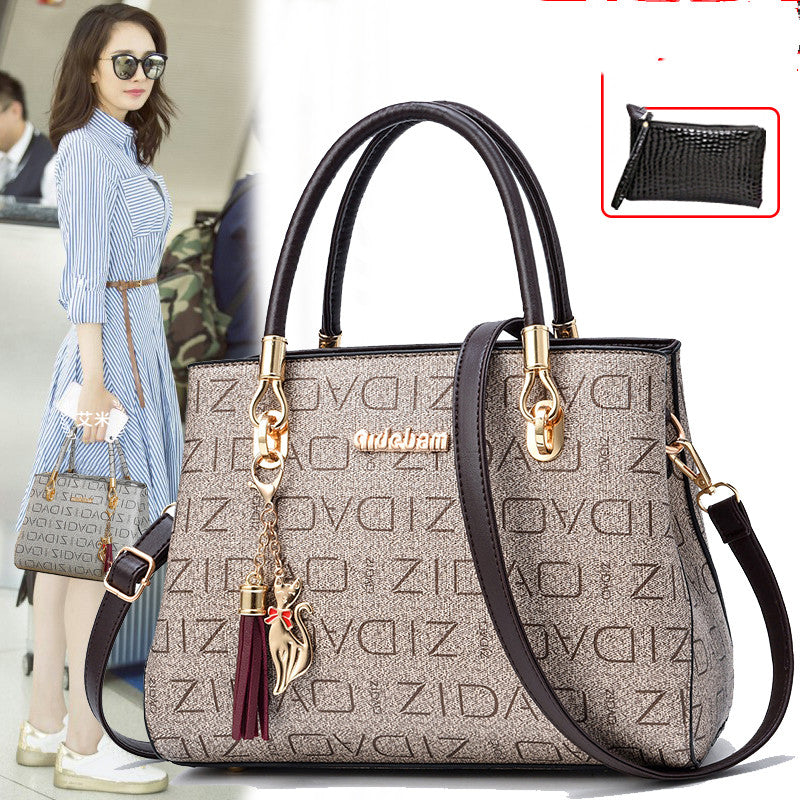 Printed Fashion Ladies Handbags Big Bags All-match Single Shoulder Mes