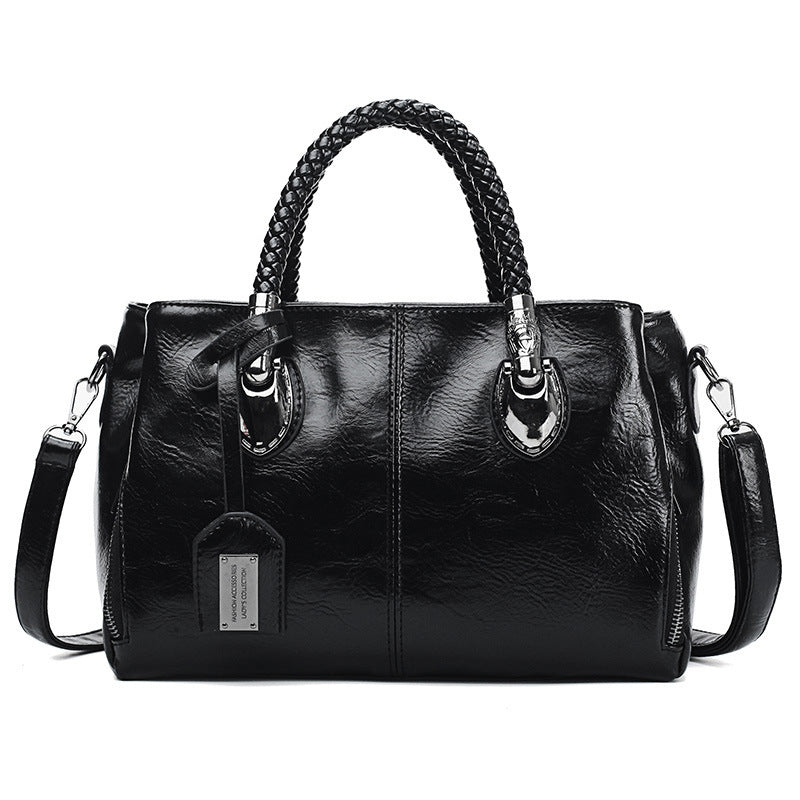 Braided-Handle Carry Bag - Black