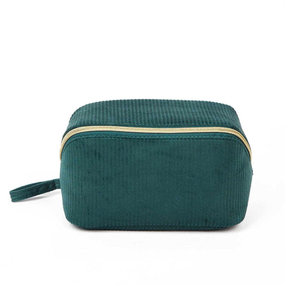 Corduroy Box Pouch - Green