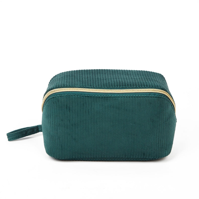 Corduroy Box Pouch - Green