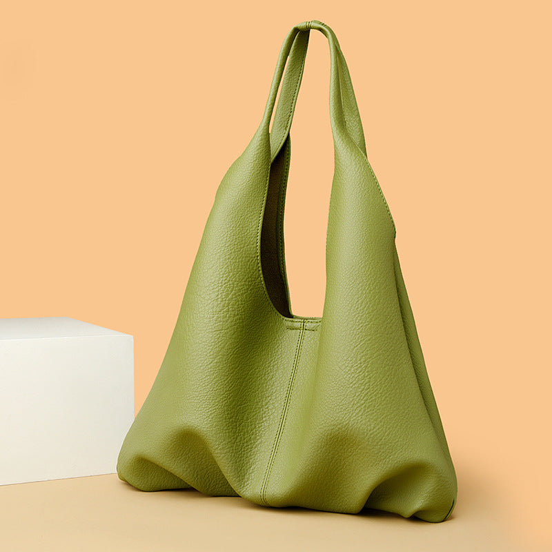 Ins Design Underarm Bags Fashion Solid Color Large Capacity Simple Sho