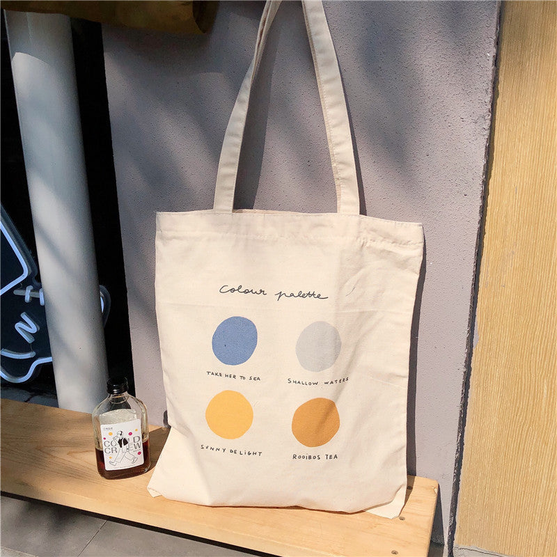 Women Canvas Tote Shopper Bags Ladies Casual Cotton - close-up detail