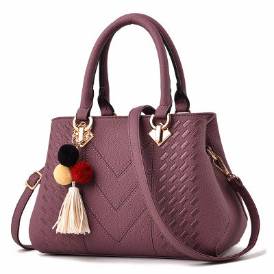 Everyday Zip Satchel Bag - Purple