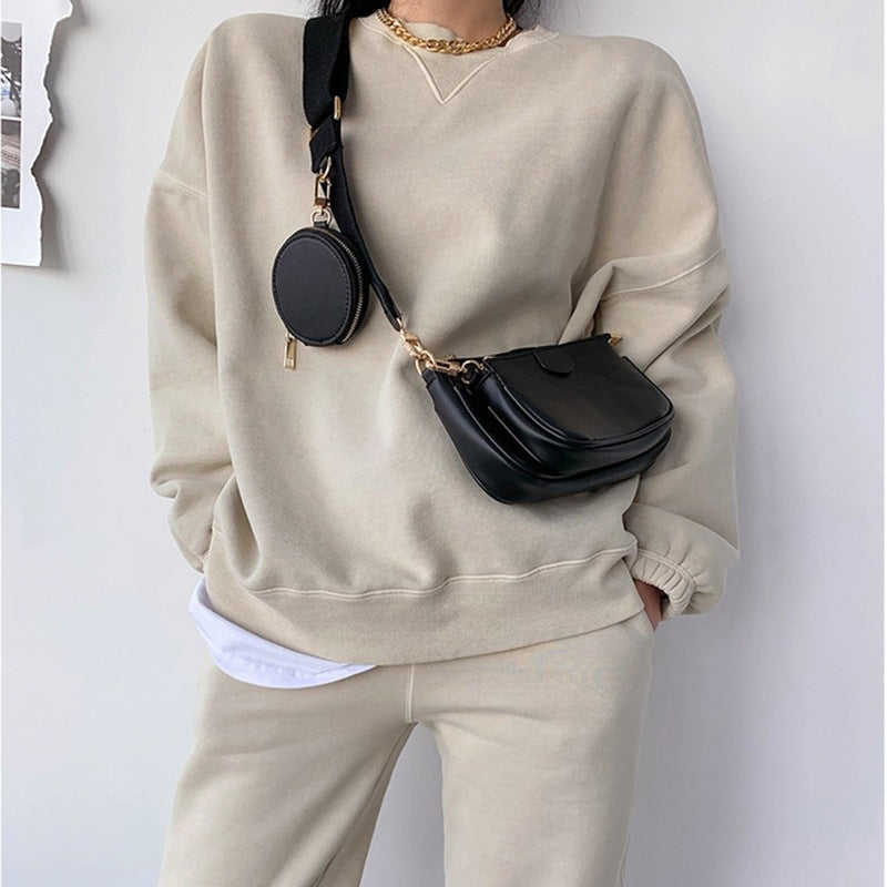 Hand Bag set Black College Bags For Women