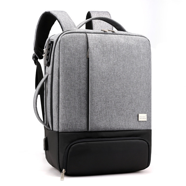 Two-Tone Travel Backpack - Grey