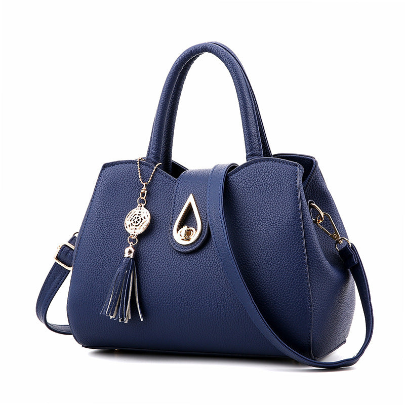 Leather Tassel Tote Bag