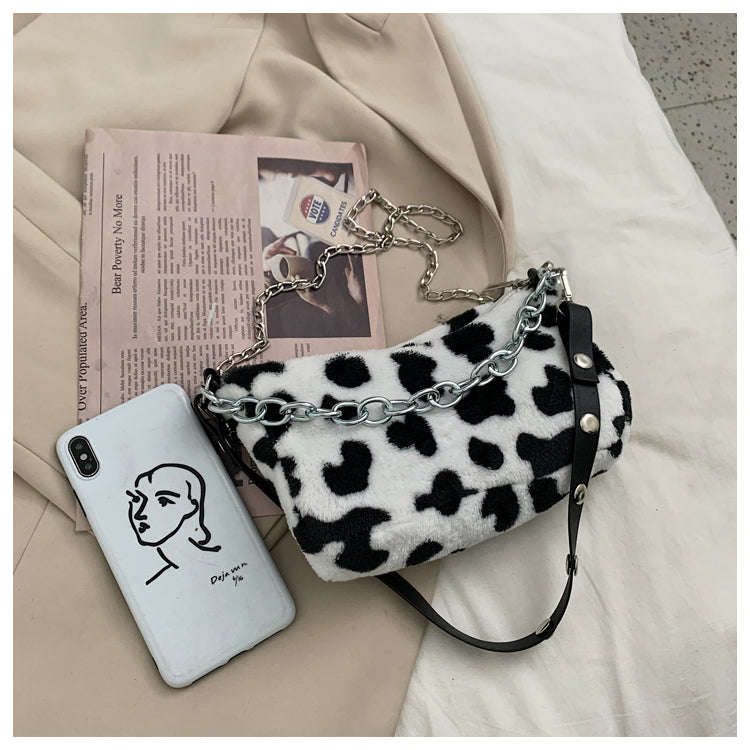 Plush Chain Handbag