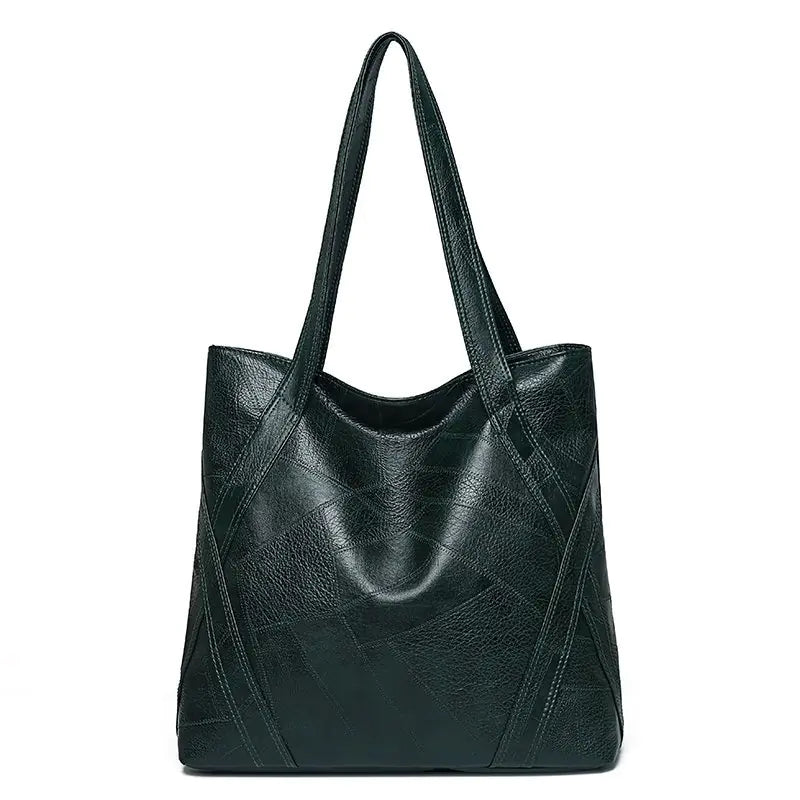 Vintage Fashion Soft Leather Tote Bag for Women - alternate view