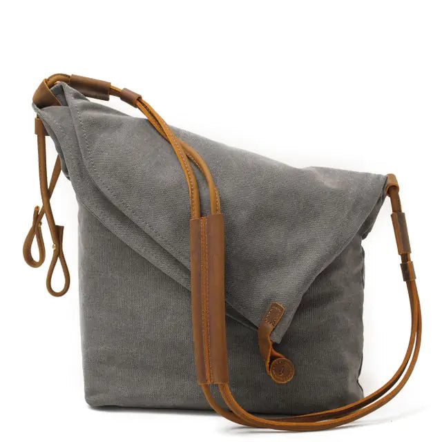 Canvas Shoulder Bag - Retro Stylish Unisex Tote - additional view