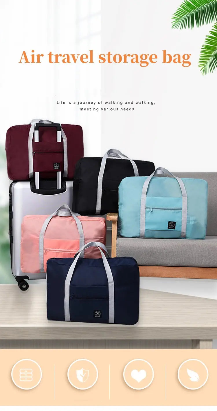 Lightweight Foldable Travel Duffel Bag - Large Capacity - interior