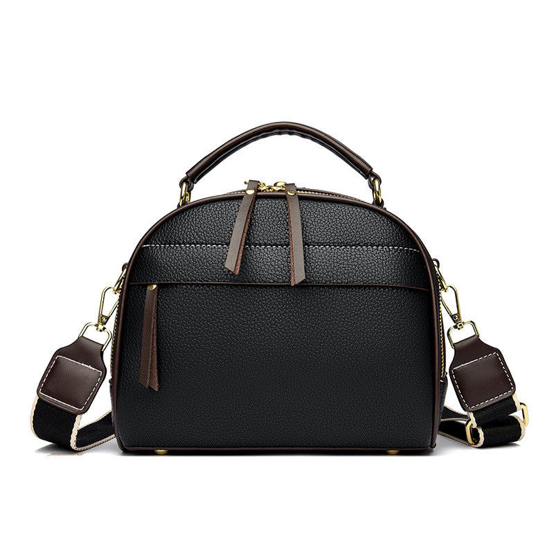 Zip-Top Structured Bag - Black