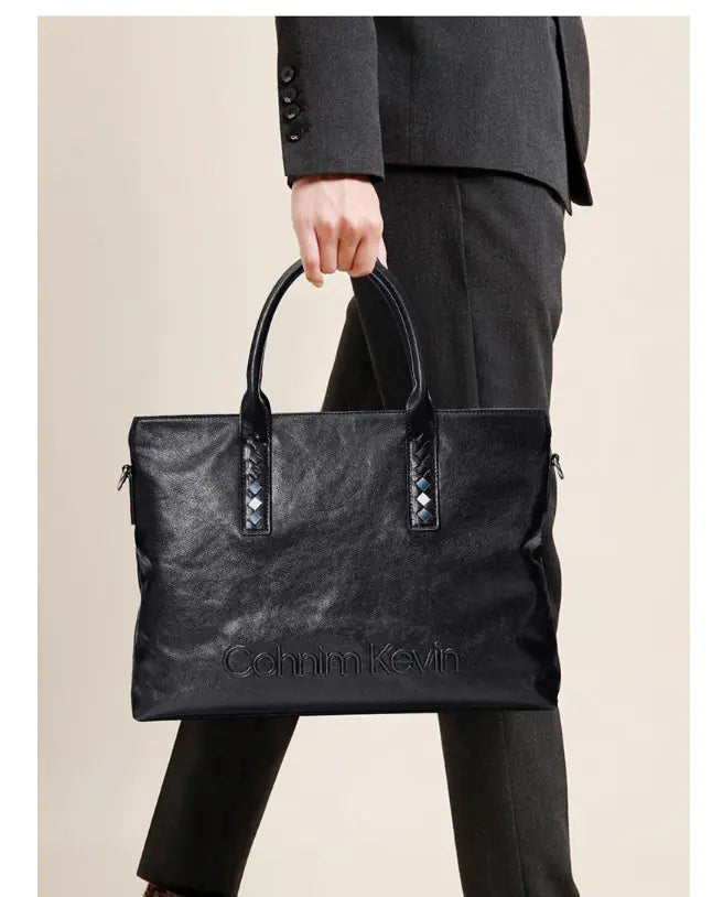 Fashionable Soft Leather Tote Bag with Tassels - close-up detail