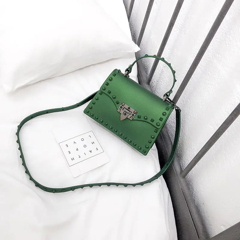 New Women's Korean Style Matte Jelly Tote Bag - close-up detail