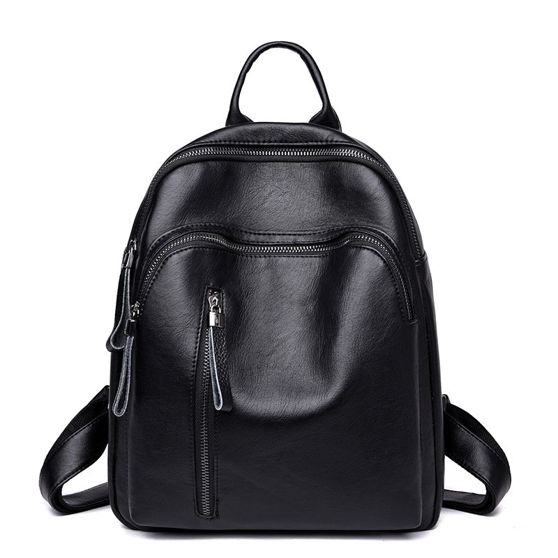 New handbag Korean lady PU backpack fashion tide all-match leisure tra
