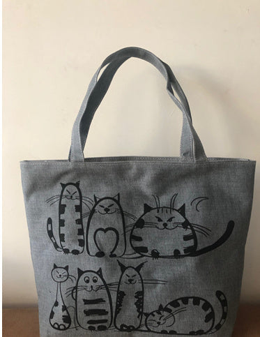 Ladies shoulder canvas bag - interior