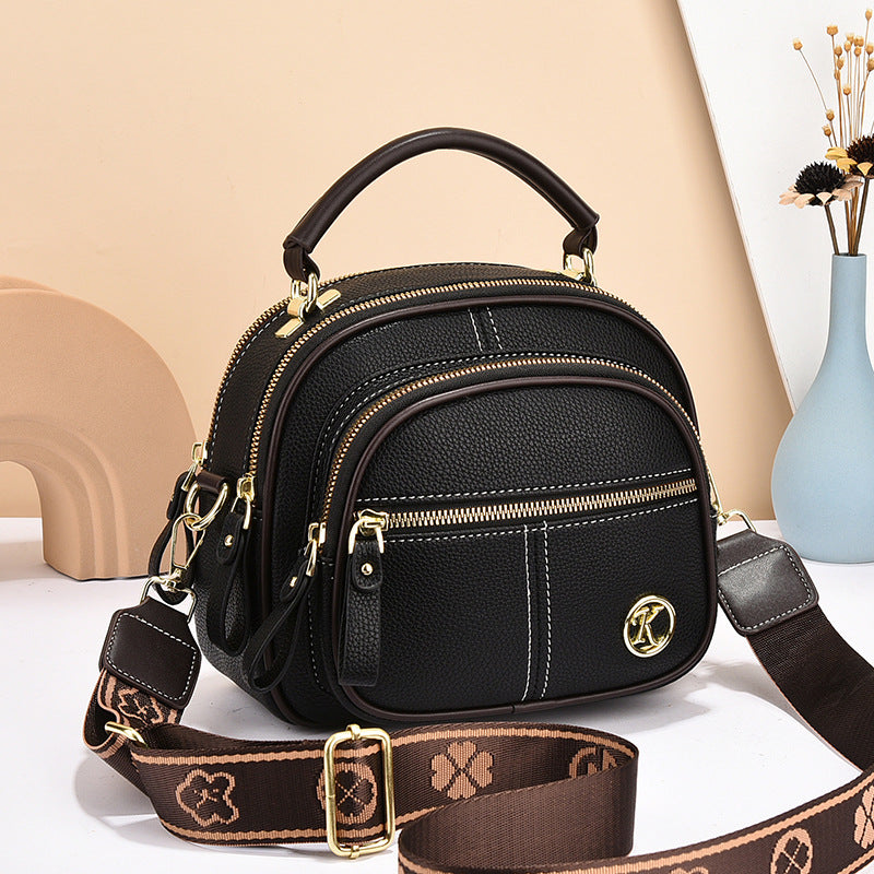 Versatile Crossbody Bag For Women Multi-zipper Design Shoulder Bags Wi
