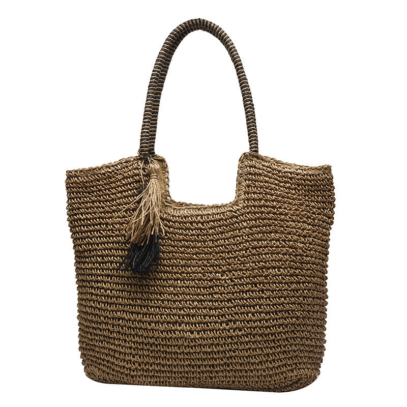 Winter Fashion Straw Casual Tote Bag - additional view