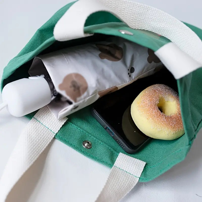 Trendy Cartoon Strawberry Canvas Handbag & Lunch Bag - lifestyle