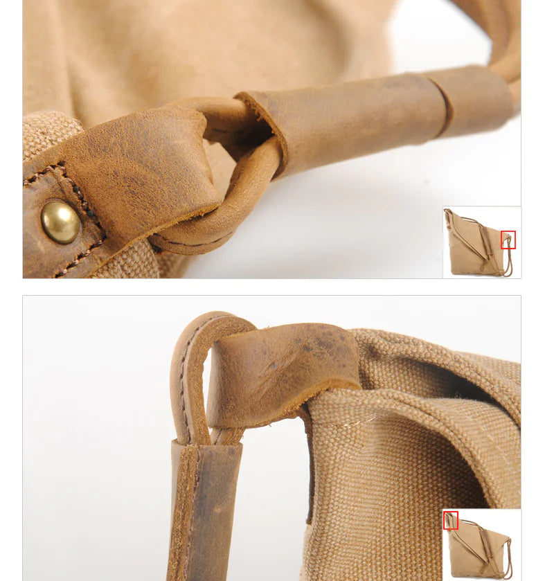 Canvas Shoulder Bag - Retro Stylish Unisex Tote - additional view