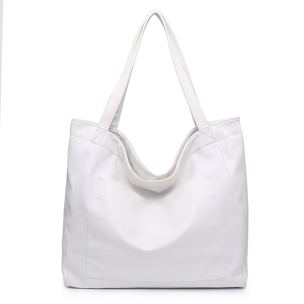 Large Capacity Oil Wax Tote Bags for Women Shoulder Bag - lifestyle