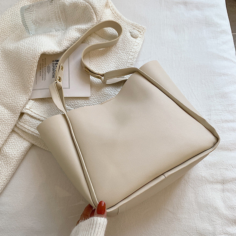 Simple Large Bag Soft Leather Large Capacity One-shoulder Portable Tote Bag