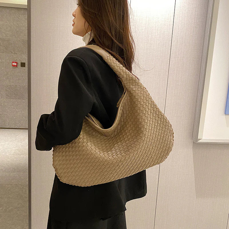 Handwoven One-Shoulder Tote Bag - additional view