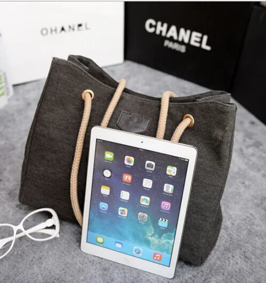 Canvas Tote Bag - Large Capacity Handheld Bag