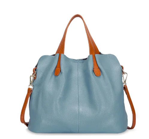 Simple Casual Soft Leather Tote Bag for Women - dimensions