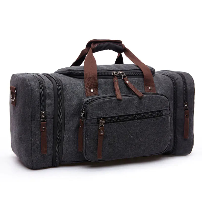Canvas Travel Bag - Vintage Travel Tote - lifestyle