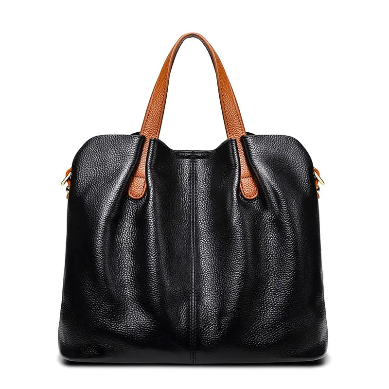 Simple Casual Soft Leather Tote Bag for Women - interior