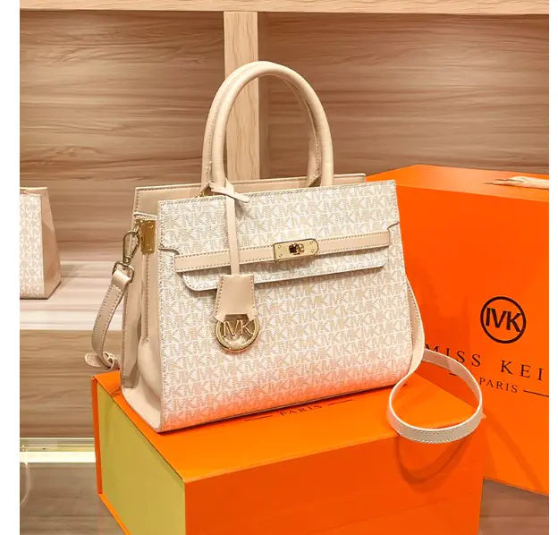 Minimalist Kelly Letter Tote Bag - back view