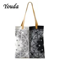 Gingham Canvas Shopper Tote