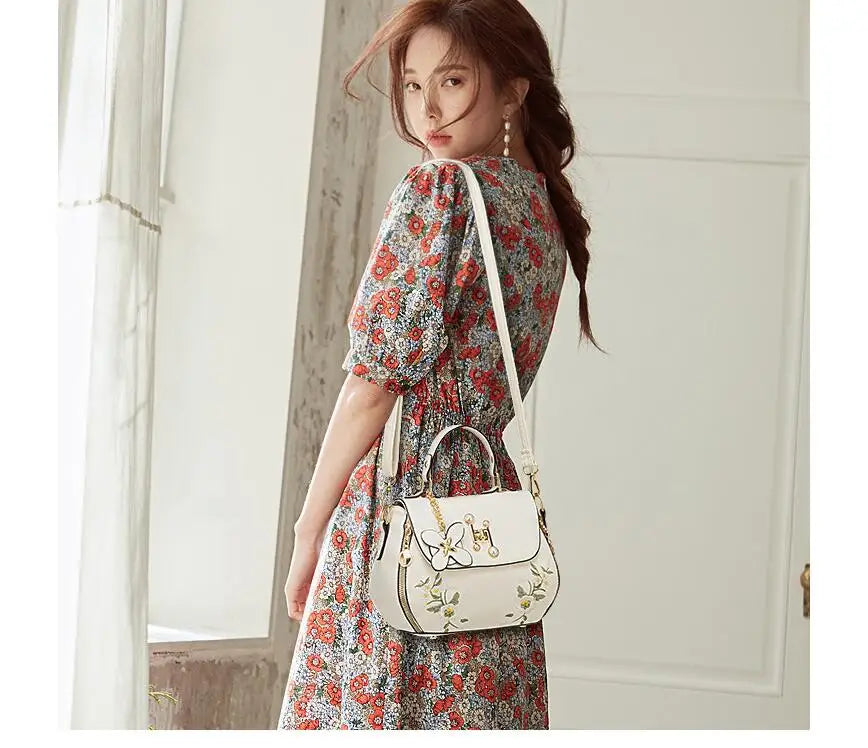 Floral Mini Satchel Bag