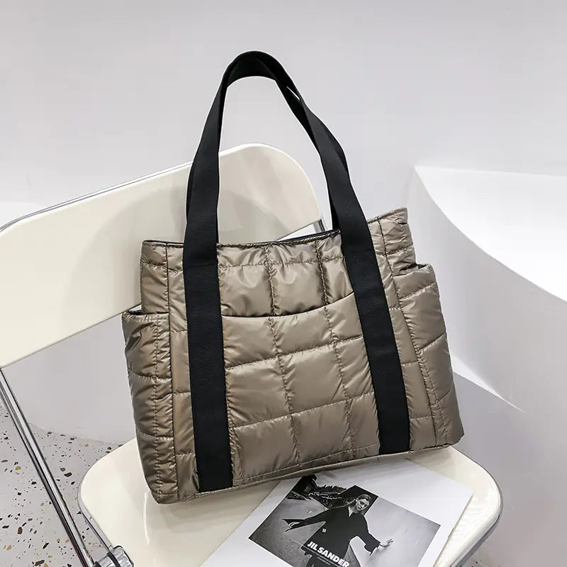 Fashion Retro Quilted Space Cotton Tote Bag