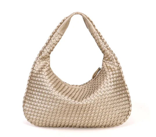 Handwoven One-Shoulder Tote Bag - back view