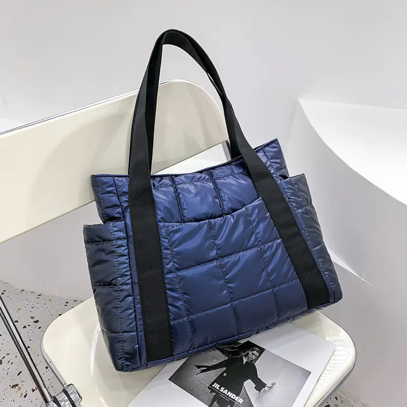Fashion Retro Quilted Space Cotton Tote Bag - lifestyle