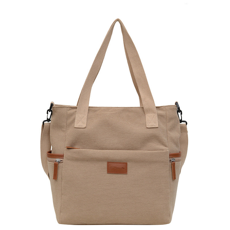 Fashion New Corduroy Tote Bag For Women - dimensions