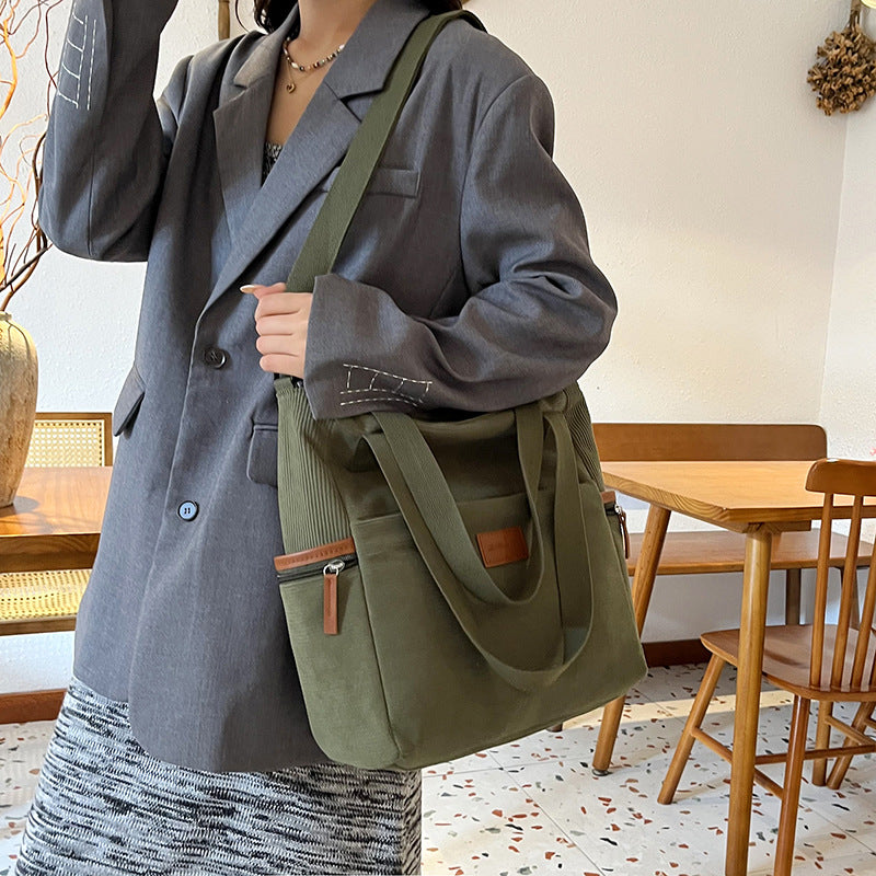 Fashion New Corduroy Tote Bag For Women - alternate view