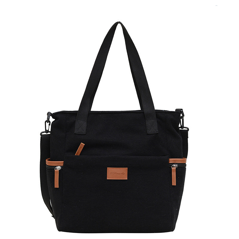 Fashion New Corduroy Tote Bag For Women - interior