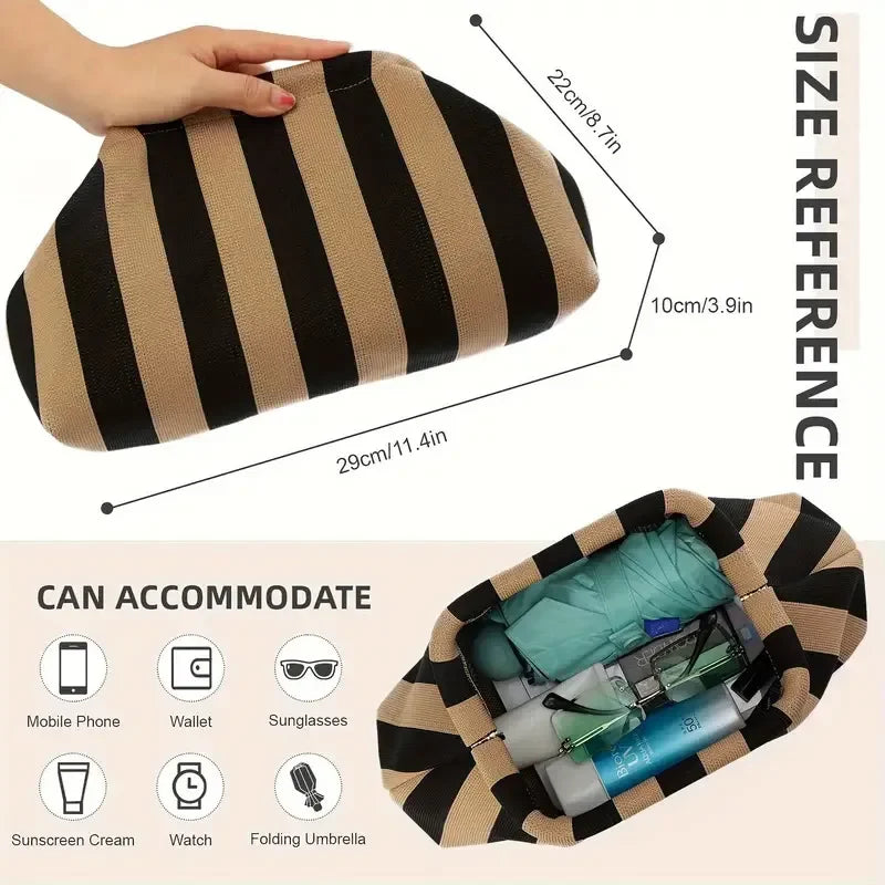 Striped Cloud Clutch
