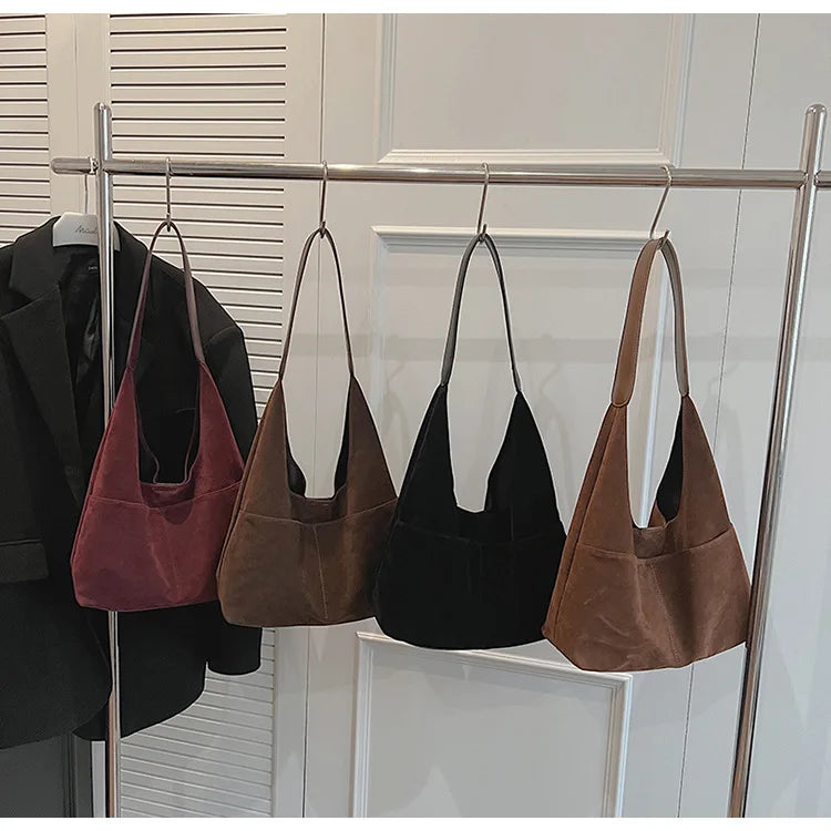 Large Suede Shopper Tote