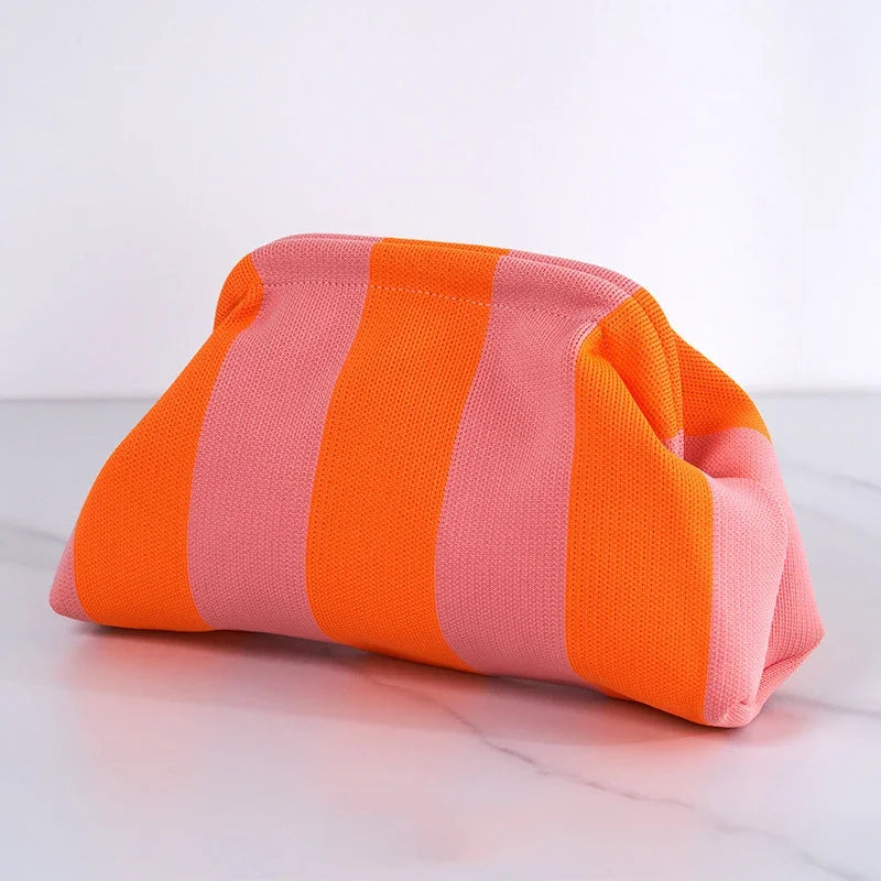 Striped Cloud Clutch