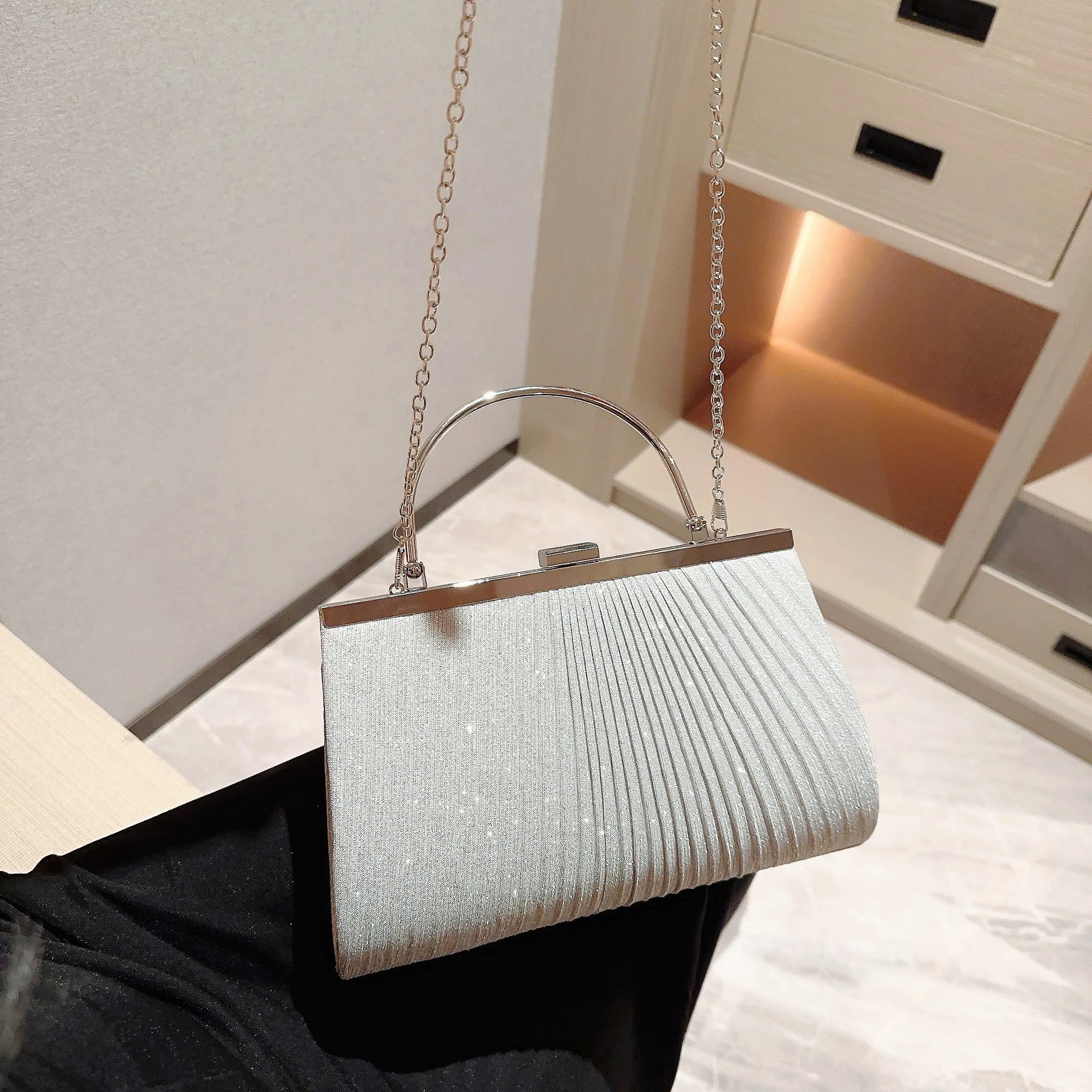 Pleated Evening Bag