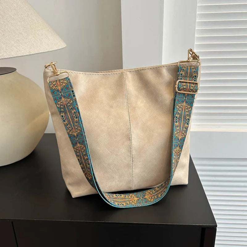 Wide Strap Shoulder Bag