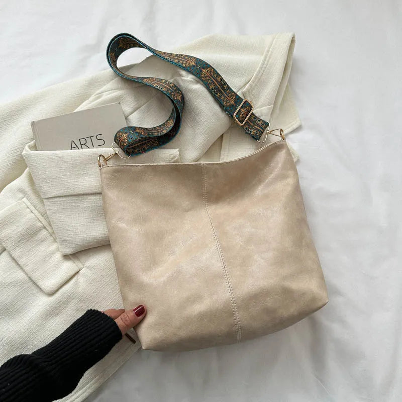 Wide Strap Shoulder Bag