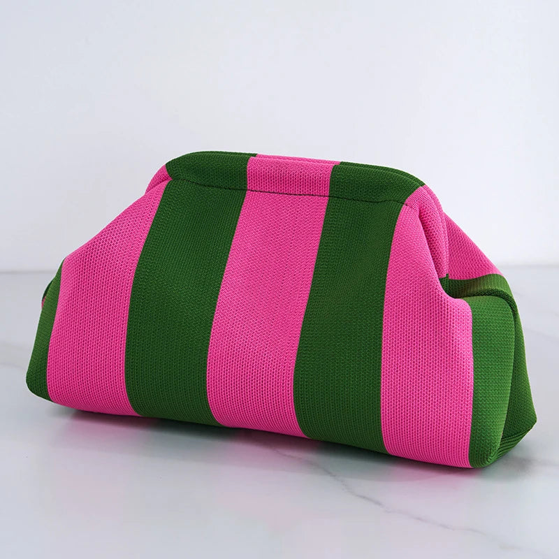 Striped Cloud Clutch
