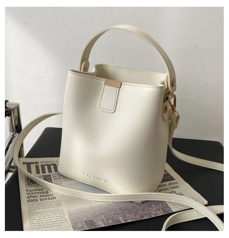 Classic Black Leather Tote Bag
