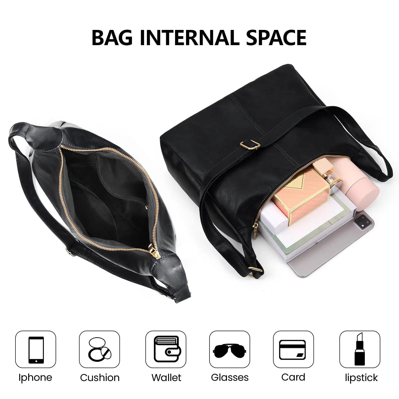 Leather Soft Hobo Tote